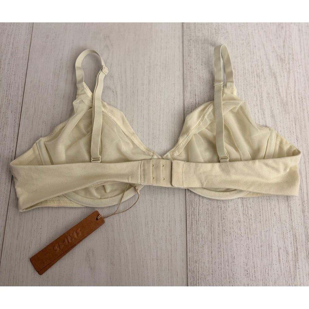 NWT Skims Cotton Jersey T-shirt Bra Sz 38C Bone Color - Picture 2 of 4